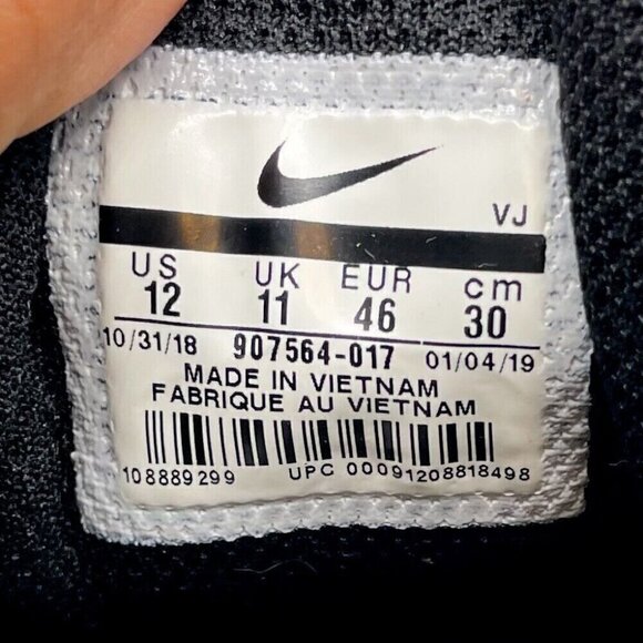 Nike Rival S 9 Size 12 Track Shoe Black/White 907564-017 - Picture 6 of 8